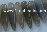 CTD2679 Top drilled 8*25mm - 10*50mm bullet agate beads wholesale