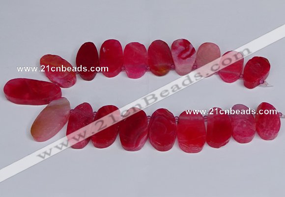 CTD2746 Top drilled 18*25mm - 22*40mm freeform agate beads