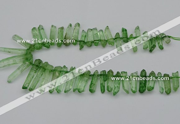 CTD3549 Top drilled 6*20mm - 8*35mm sticks quartz beads wholesale