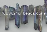 CTD3551 Top drilled 10*20mm - 12*30mm sticks plated quartz beads