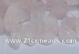 CTD3601 Top drilled 10*14mm - 13*18mm nuggets rose quartz beads