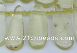 CTD3636 Top drilled 10*20mm - 15*45mm freeform lemon quartz beads