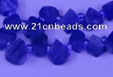 CTD3856 Top drilled 8*10mm - 10*12mm freeform blue kyanite beads