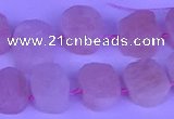 CTD3891 Top drilled 12*16mm - 13*17mm freeform morganite beads