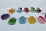 CTD504 Top drilled 25*35mm - 30*40mm freeform agate beads