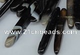 CTD589 Top drilled 6*20mm - 6*45mm wand agate gemstone beads