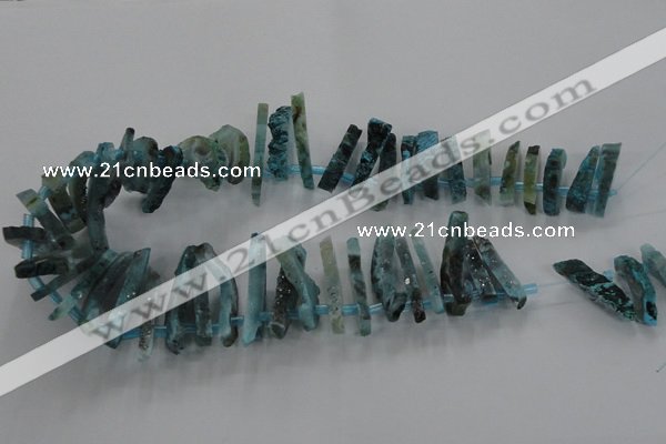 CTD674 Top drilled 10*25mm - 12*45mm wand agate gemstone beads