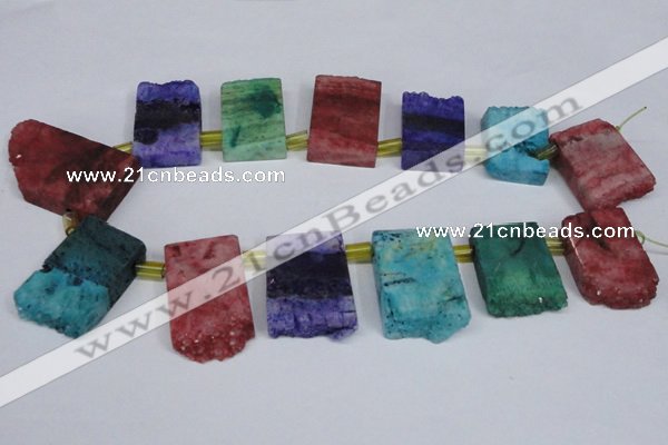 CTD752 Top drilled 15*25mm - 25*40mm freeform quartz beads