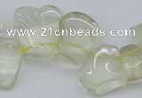 CTD824 Top drilled 15*20mm - 20*25mm freeform lemon quartz beads