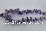 CTD977 Top drilled 10*15mm - 15*25mm nuggets plated druzy agate beads