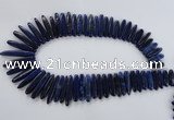 CTD982 Top drilled 6*20mm - 8*45mm sticks lapis lazuli gemstone beads