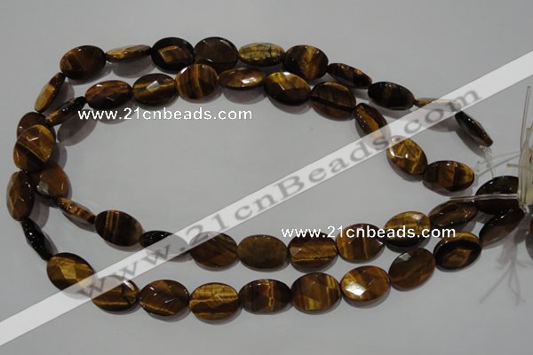 CTE1095 15.5 inches 13*18mm faceted oval yellow tiger eye beads