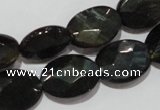 CTE1118 15.5 inches 13*18mm faceted oval blue tiger eye beads