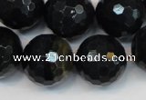 CTE1192 15.5 inches 18mm faceted round blue tiger eye beads
