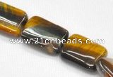 CTE12 15.5 inches 15*20mm rectangle yellow tiger eye beads
