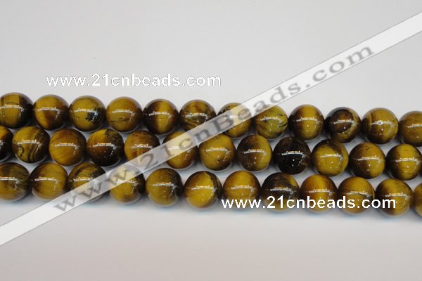 CTE1314 15.5 inches 14mm round B grade yellow tiger eye beads
