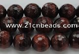 CTE1462 15.5 inches 8mm faceted round red tiger eye beads