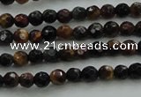 CTE1470 15.5 inches 4mm faceted round mixed tiger eye beads