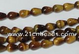 CTE150 15.5 inches 5*8mm teardrop yellow tiger eye gemstone beads