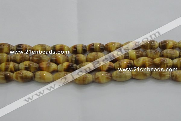 CTE1517 15.5 inches 10*14mm rice golden tiger eye beads wholesale