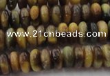 CTE1545 15.5 inches 4*6mm rondelle golden & blue tiger eye beads