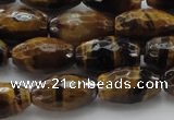 CTE1580 15.5 inches 8*12mm faceted rice yellow tiger eye beads