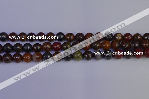 CTE1793 15.5 inches 10mm round red iron tiger beads wholesale