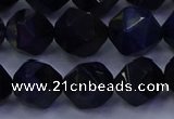 CTE1919 15.5 inches 12mm faceted nuggets blue tiger eye beads