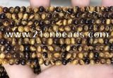 CTE2156 15.5 inches 4mm round yellow tiger eye gemstone beads