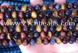 CTE2212 15.5 inches 10mm round colorful tiger eye beads wholesale