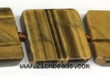 CTE2302 15 inches 26mm – 27mm square yellow tiger eye beads