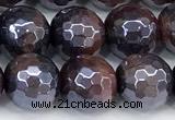 CTE2350 15 inches 8mm faceted round AB-color red tiger eye beads