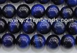 CTE416 15.5 inches 8mm round blue tiger eye beads wholesale