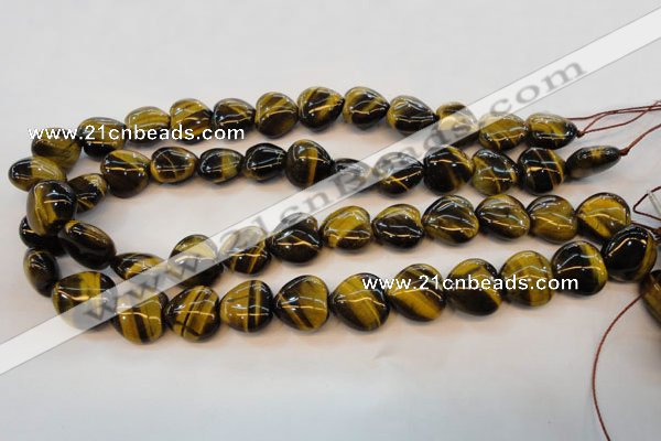 CTE630 15.5 inches 16*16mm heart yellow tiger eye beads wholesale