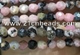 CTG1061 15.5 inches 2mm faceted round tiny rhodonite beads