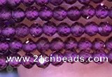 CTG1083 15.5 inches 2mm faceted round tiny purple garnet beads