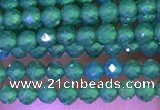 CTG1097 15.5 inches 2mm faceted round tiny quartz glass beads