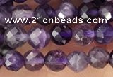 CTG1344 15.5 inches 4mm faceted round amethyst gemstone beads