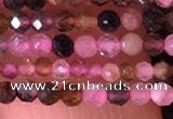 CTG1436 15.5 inches 2mm faceted round tourmaline beads wholesale