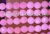 CTG1634 15.5 inches 2.5mm faceted round tiny pink opal beads