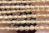 CTG2114 15 inches 2mm faceted round tiny quartz glass beads