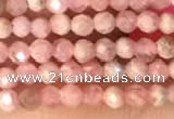 CTG2139 15 inches 2mm,3mm faceted round rhodochrosite gemstone beads