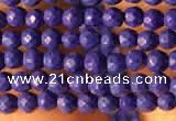 CTG2153 15 inches 2mm,3mm faceted round synthetic turquoise beads