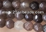 CTG2523 15.5 inches 4mm faceted round purple aventurine beads
