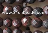 CTG3564 15.5 inches 4mm faceted round brecciated jasper beads