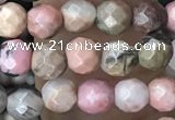 CTG3592 15.5 inches 4mm faceted round rhodonite beads wholesale