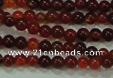 CTG39 15.5 inches 2mm round grade B tiny red agate beads wholesale