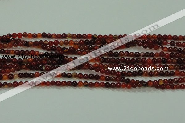 CTG39 15.5 inches 2mm round grade B tiny red agate beads wholesale