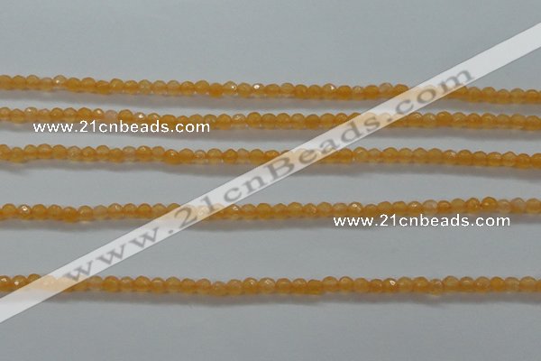CTG407 15.5 inches 2mm faceted round tiny dyed candy jade beads