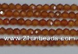 CTG616 15.5 inches 3mm faceted round orange garnet beads